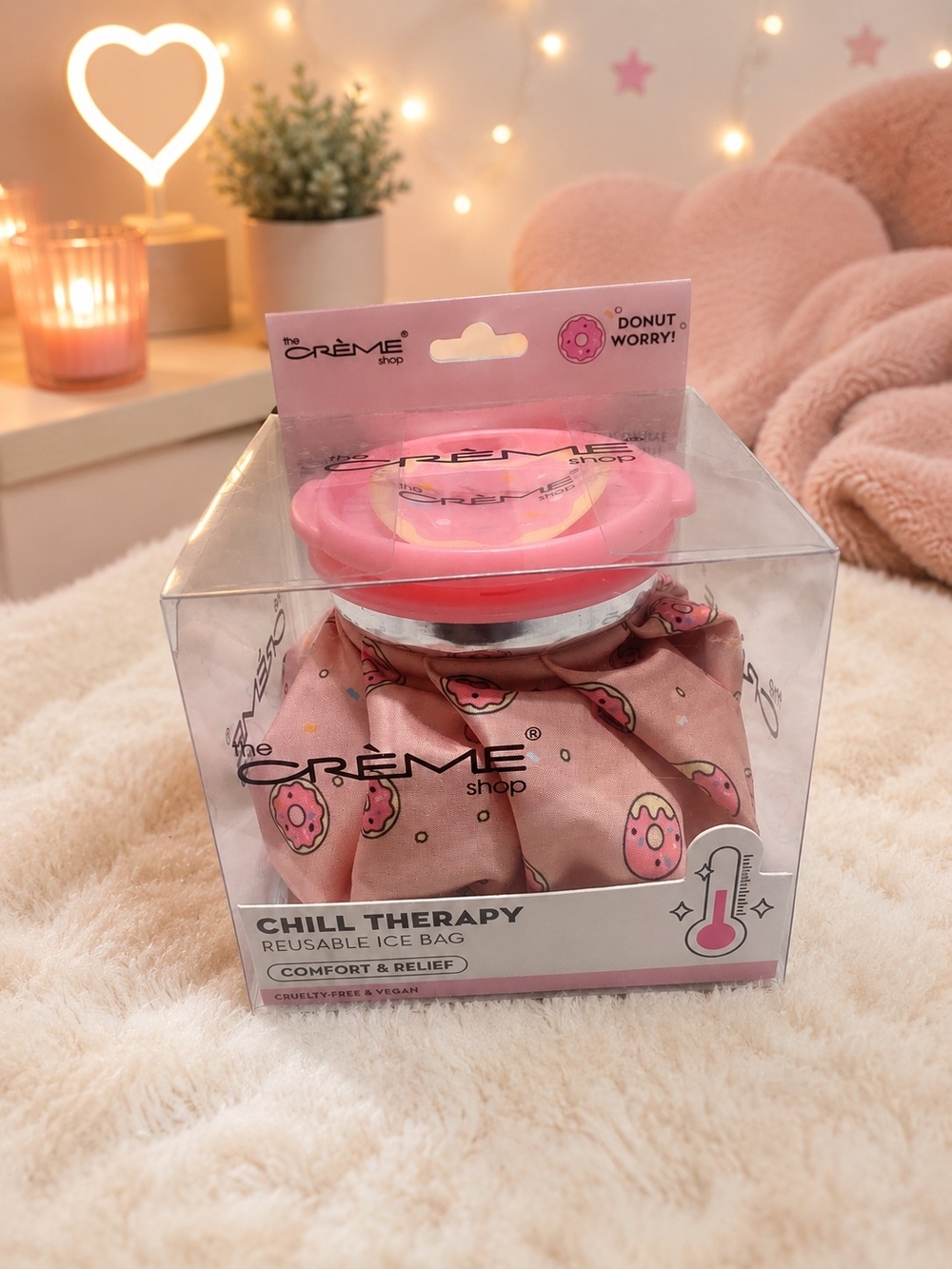 The Crème Shop Pink Donut Chill Therapy Reusable Ice Bag